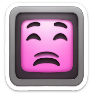 Pink computerbutton  sticker