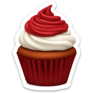 red velvet cupcake sticker