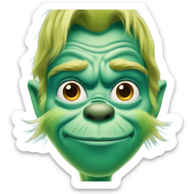 The grinch but he is blue and has a gold chain on sticker
