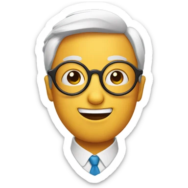 Heart face with glasses  sticker