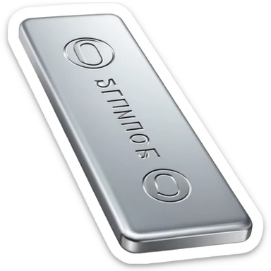 silver bar, silver text sticker