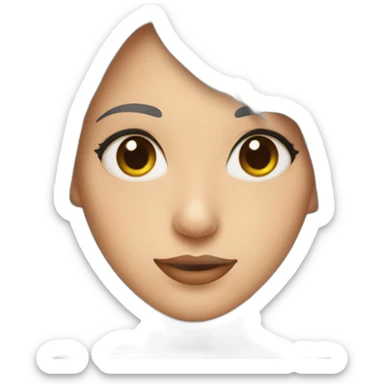 une femme ces yeux en forme de coeur sticker