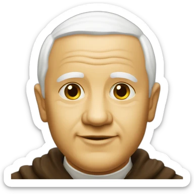 john-paul-ii-skin-color-very-saturated-yellow-skin sticker