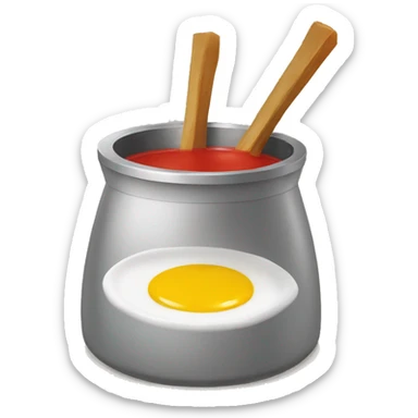 Un caquelon à fondue suisse  sticker