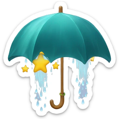 Estrella y lluvia sticker