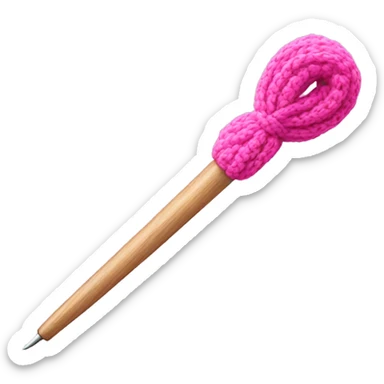 pink crochet hook  sticker