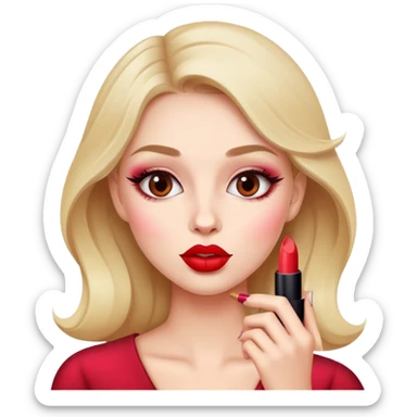Girl in love with make up sticker