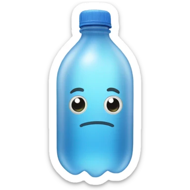 A water bottle with arms and legs sticker