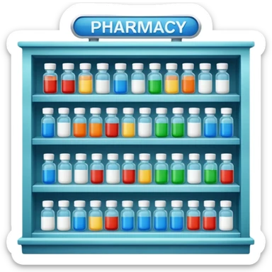 Please create an image of the pharmacy.
Dugstore, Pharmacy. There's no writing on it
Just an image that can show that it's a pharmacy sticker