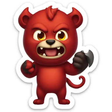 Devil bear  sticker