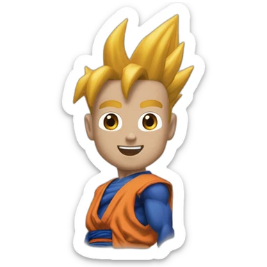 So'n Goku trägt ein Dackel auf der rechten Seite sticker