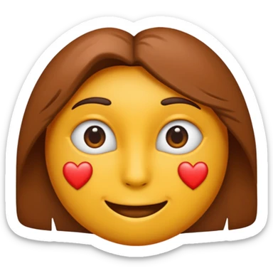 Je veux l'emoji main en cœur 🫶🏾 avec une main marron et une main blanche sticker