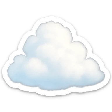 digital illustration of a cloud sticker