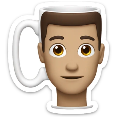 Dark red coffee mug sticker