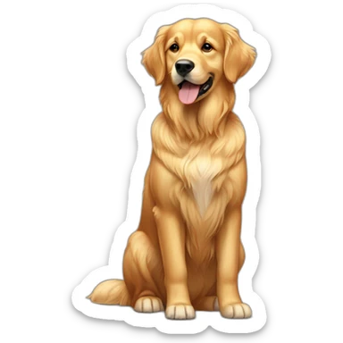 Dog Canine Golden Retriever Full-height sticker
