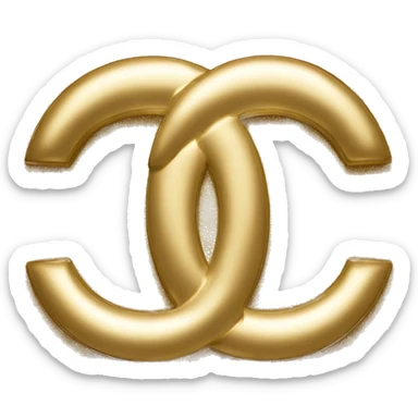 Chanel golden logo sticker