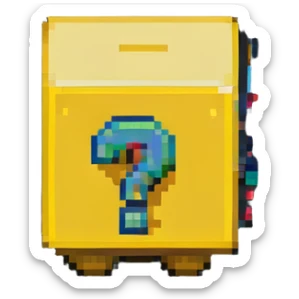 Super Mario question block sticker