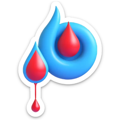 ‘Modern and clean diabetes awareness symbol with blue circle and blood drop in the middle. sticker