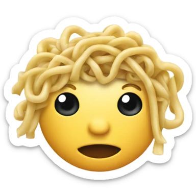 Noodles head sticker