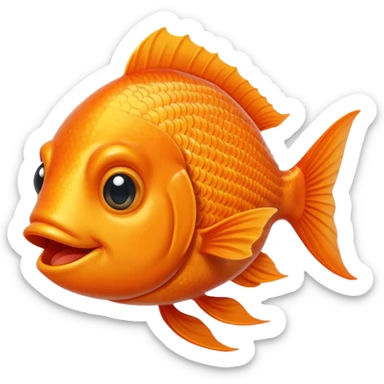 A fish winking sticker