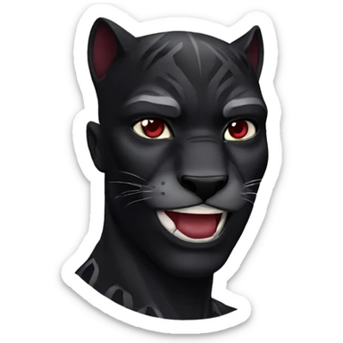 Black Panther Witz wine red eyes sticker