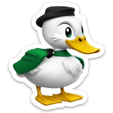 Oregon duck mascot sticker