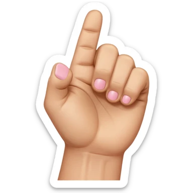 light brown hand in a fist with pinky finger raised sticker