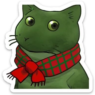 Scottish straight-eared cat sticker