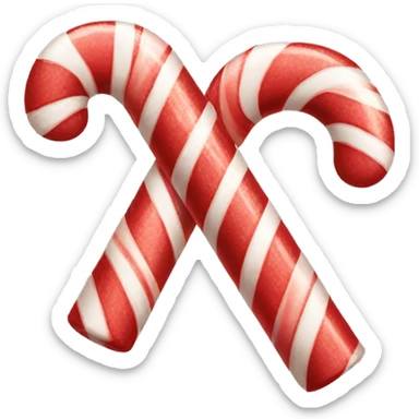 Christmas candy cane sticker