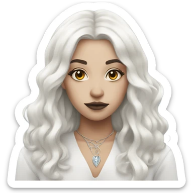Girlie White Witch Vibes sticker
