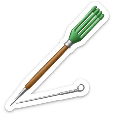 green nitting Needle sticker