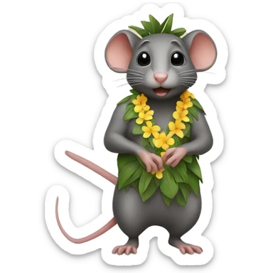 Hawaii rat sticker