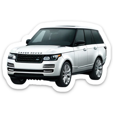 White Range Rover sticker