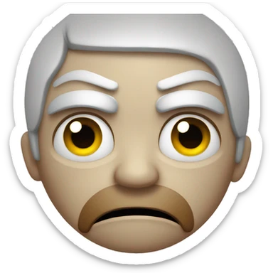 frustrated emoji with angry sticker