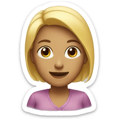 a woman announcing new arrivals sticker