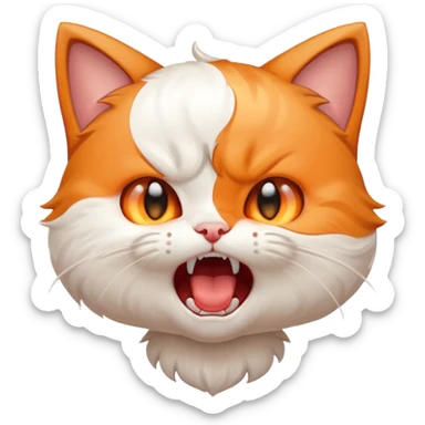gay angry rage screaming loudly cryjng emoticon kawaii kitten sticker