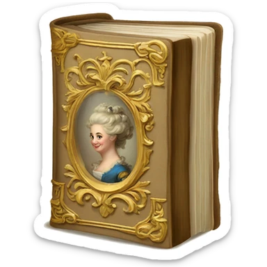 Vintage rococo book sticker