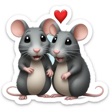 Two rats in love sticker
