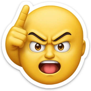 A emoji flipping someone off sticker