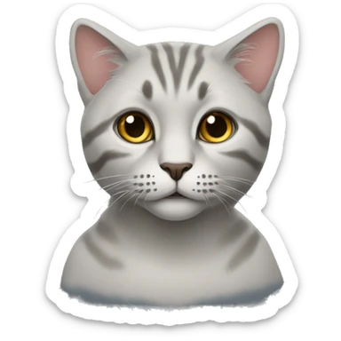 Кот серый sticker
