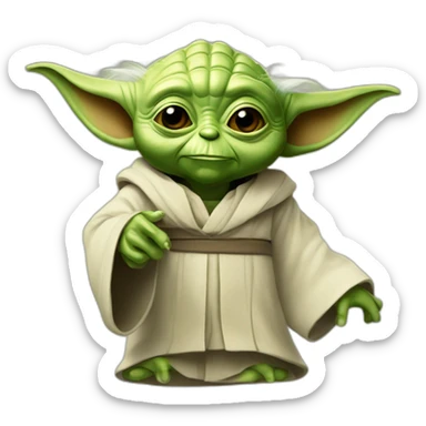 Master yoda skatering sticker