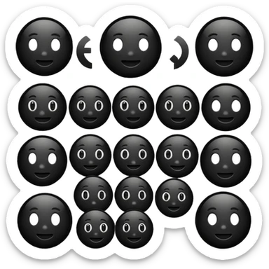 black eoji sticker