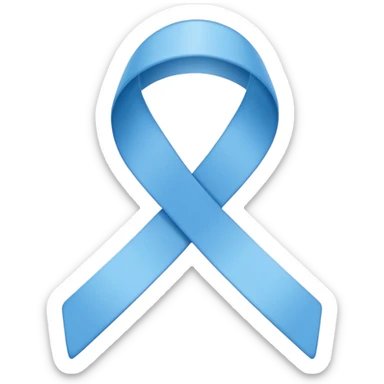 blue awareness ribbon for mental health, minimal, clean lines sticker