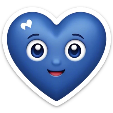 Dark Blue heart with the words Hi Cutie! in the middle  sticker