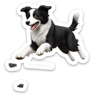 Anvil with border collie jumping over sticker