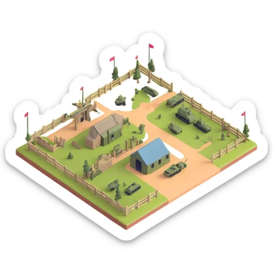 military training ground sticker