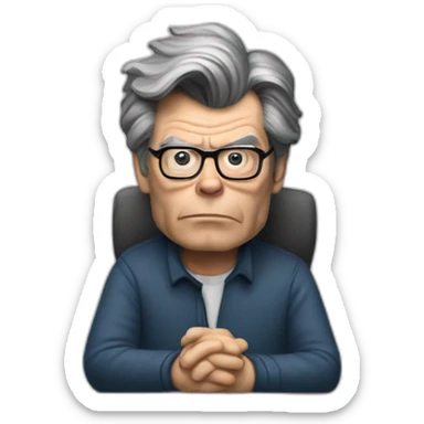 Stephen king watching a nuclear blast sticker