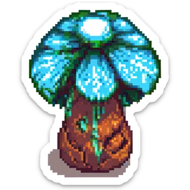 A glowing mushroom sticker