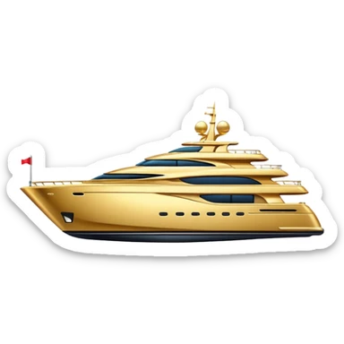 golden yacht sticker