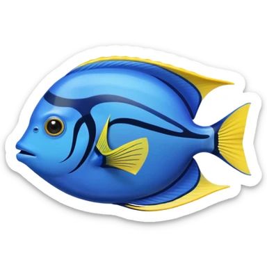 blue tang fish in an aquarium sticker